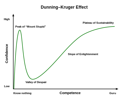 Dunning Kruger Effect curve